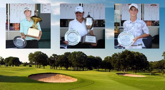 L-R: James Roller, Emily Miller, Ryder Cowan (Oklahoma Golf Association photos)