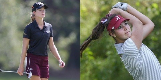 Blair Stockett (L) & Caroline Curtis finished qualifying at 4 under