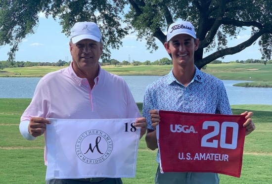 Albert Huddleston with 2020 Southern Am champ McClure Meissner