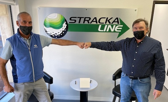 AG CEO Pete Wlodkowski (left) with Strackaline founder Jim Stracka