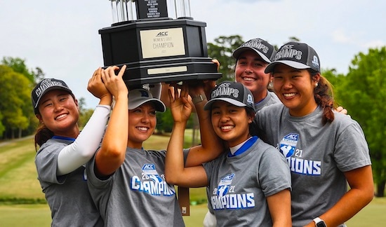 Duke celebrates their 22nd ACC title (Duke Athletics via Twitter)