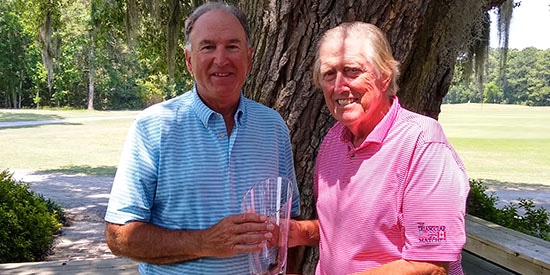 Adam Kugler (L) with tournament host Gary Shimmin (Lowcountry Senior photo)