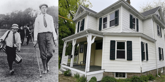 Francis Ouimet and Eddie Lowry (Credit:Boston Globe)