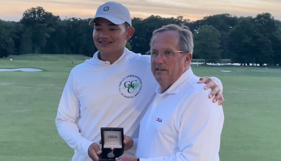 Despite missing the cut, Josh Duangmanee received the <br>medal for being low amateur from Middle Atlantic G.A.