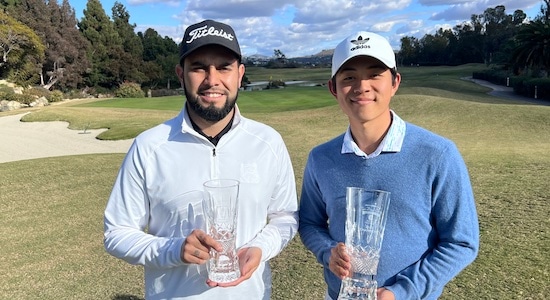 San Diego Am champ Kento Yamawaki (right) with <br>Mid-Am champ Fidel Rodriguez (AmateurGolf.com photo)