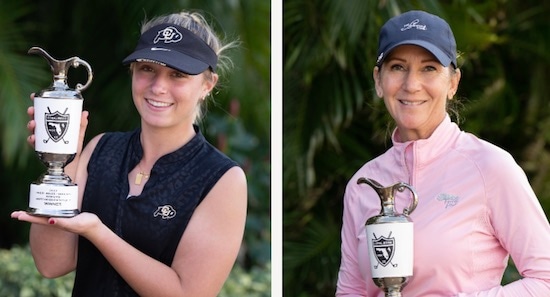 Jones/Doherty title winners Morgan Miller (left) and Shelly Haywood