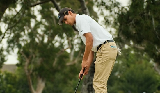 Omar Morales takes dead aim (Laz Versalles for AmateurGolf.com)