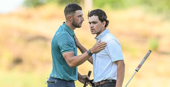Alex Maguire (left) advanced to the quarter-finals (R&A photo)