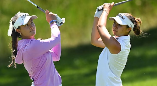 Kiara Romero and Anna Davis lead the Girls' Junior after round one (USGA Photo)
