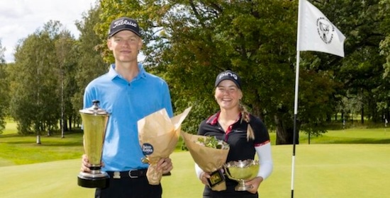Finnish Amateur champions Jesse Saareks and Katri Bakker