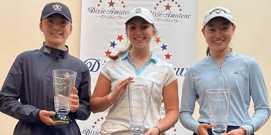 From left, Yeji Kwon, Molly Brown Davidson, and Angela Zhang (Dixie Amateur Photo)