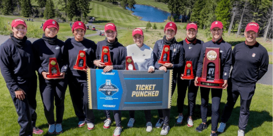 Stanford and Rachel Heck both won trophies (Stanford Athletics Photo)