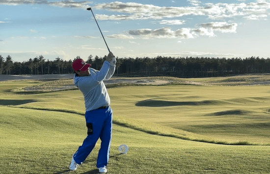 Richie Blumberg of Philadelphia takes a swing at The Lido