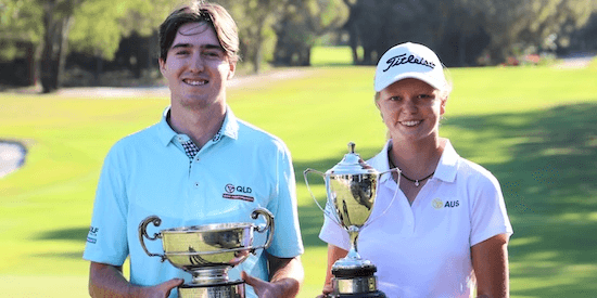 Quinn Croker and Reagan Denton win the Queensland Amateur
