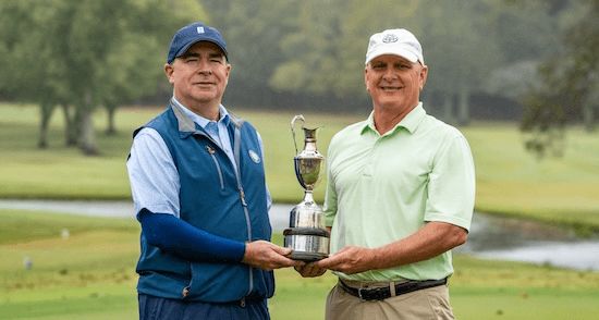 Todd Burgan, left, and Jay Potter were declared first co-champions in Tennessee Golf Association history