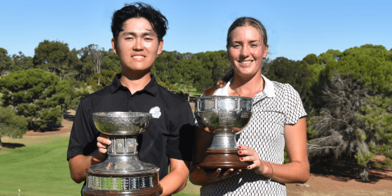 Silvester Tan and Sheridan Clancy (WA Golf photo)