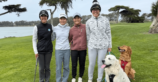 Jennifer Serbin may have lost to Sophie Lee, but she was greeted by her dogs after the round
