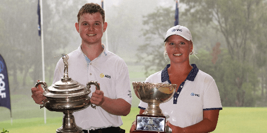 Chase Oberle and Molly Mclean (Golf Australia photo)