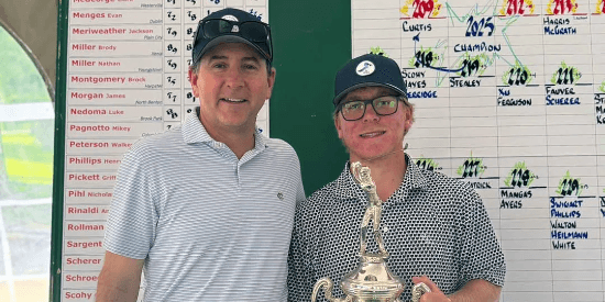 Ben Curtis with his son Liam Curtis (Northern Ohio Golf Association photo)