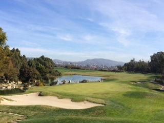 -- The 18th hole at Aviara Golf Club