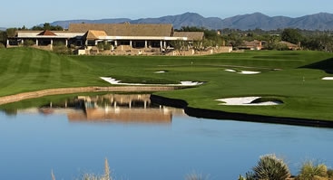 TPC Scottsdale Stadium, 18th hole<br>photo courtesy TPC Scottsdale