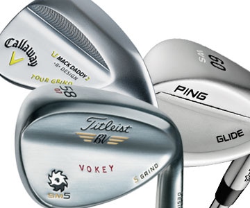 2015 wedges from Titleist, Callaway and Ping (above)<br>offer versatility and spin control