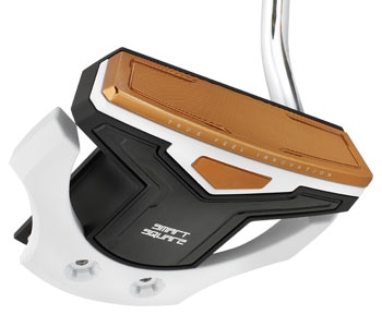 The TFI Smart Square putter promotes a soft feel and consistent speed across the face.