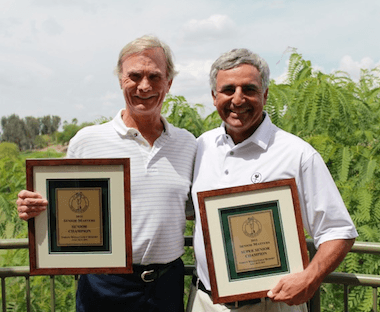 Senior winner Doug Pool (left) and Super Senior<br>winner Chris Maletis (Society of Seniors photo)