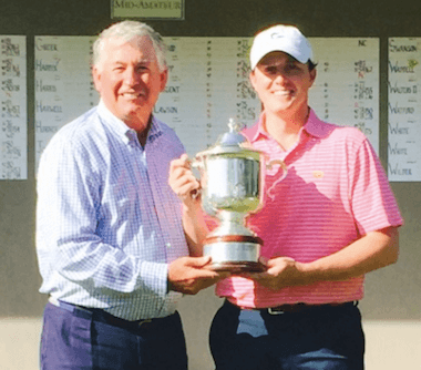 Mid-Amateur winner Charles Waddell (right)<Br>with Tournament Chairman Randy Yoder