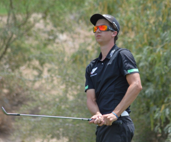 First round leader Colton Yates