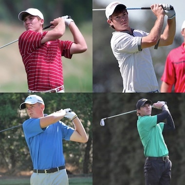 Medalist Robby Shelton (top left), will face<Br>Dawson Armstrong (top right) while Jake Knapp<br>(bottom left) will do battle with Aaron Wise