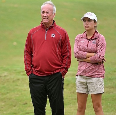 Puggy Blackmon (left) is honored with award <br>(Courtesy of CGAA)