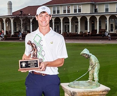 Mason Elmore wins the Donald Ross Jr<br><i>Courtesy of Pinehurst Resort
