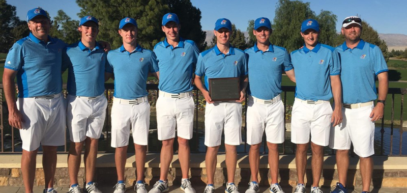 Wyoming Desert Intercollegiate Champions Kansas Men's Golf Team (courtesy KU Athletics)
