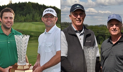 (L-to-R) Ben Garrett, Erik Olson and Senior Division winners Duane Diede, John Von Lossow <br>(WSGA Photo)</br>