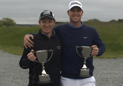 Tyler Cooke (L) and Bobby Leopold (R) win RI Four-Ball <br>(Photo Courtesy of RIGA)</br>