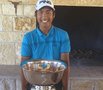 Galven Green with Southern Junior trophy <br>(Southern Golf Association Photo)</br>