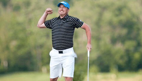 Bryan Smtih celebrates his Vermont Amateur win <br>(Photo Courtesy of Austin Danforth/Burlington Free Press)</br>
