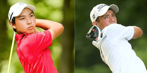 Min Woo Lee (L) and Noah Goodwin (R) <br>(USGA Photo)</br>