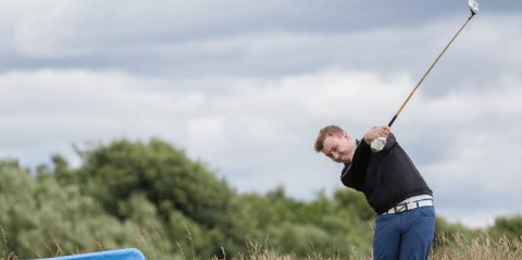 Graeme Robertson on the 15th hole <br>(Scottish Golf Union/Kenny Smith Photo)</br>