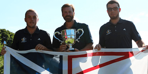 Blair Bursey, Chuck Conley and Nathan Peters <br> represented Team Newfoundland & Labrador <br>(Herb Fung/ Golf Canada Photo)</br>