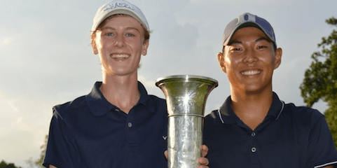 Evan Quinn (L) and Justin Chae <br>(NJSGA Photo)</br>
