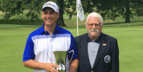 Sam O'Dell (L) after West Virginia Mid-Amateur victory <br>(WVGA Photo)
