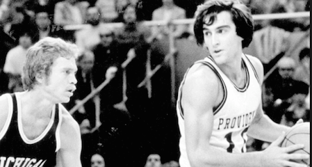 Joe Hassett (R) in action for Providence College <br>(Providence College Athletics Photo)