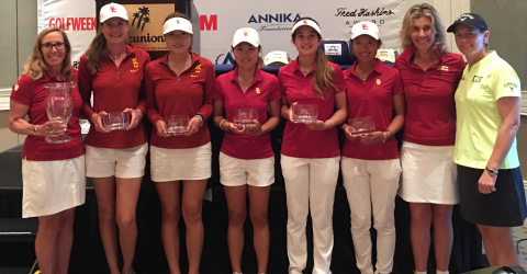 USC with tournament host Annika Sorestam (Trojan Athletics)