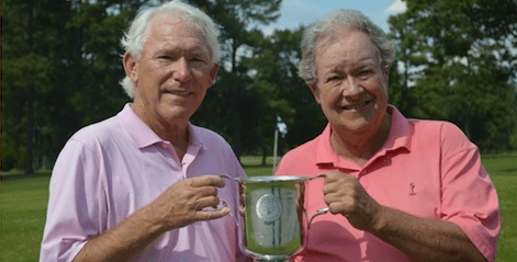 CGA Board Member Frank Golden (L) and NC Super Senior winner Paul Simson (R) <br>(CGA Photo)