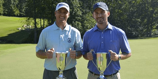 JD McNeill and Jerry Richardson Jr. hoist North Carolina Four-Ball title