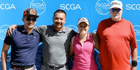 Flight winners from L-R: Donovan Koah, Carmelo Valdivia, <br>Kyle Fraser and Dennis Campbell <br>(SCGA Photo)