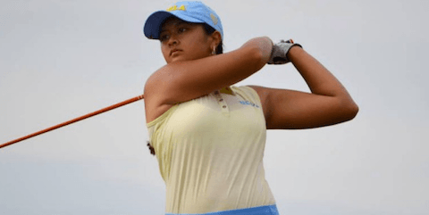 Second round leader Lilia Vu of UCLA <br>(UCLA Athletics Photo)