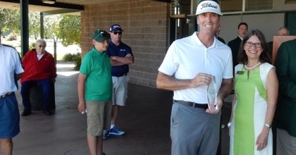 Champion Jeff Hoffman with Alameda mayor Trish Spencer <br>(Photo by Alex Stevens)